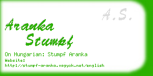 aranka stumpf business card